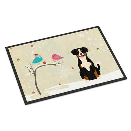 Carolines Treasures Carolines Treasures BB2510MAT Christmas Presents Between Friends Entlebucher Indoor or Outdoor Mat; 18 x 0.25 x 27 in. BB2510MAT